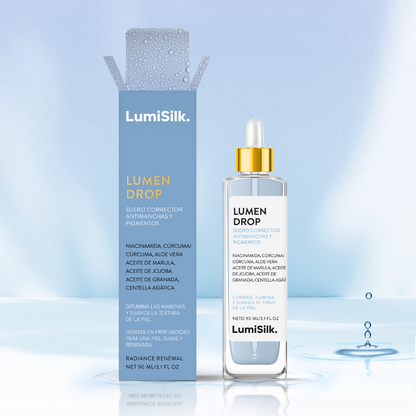 Lumen Drop de LumiSilk: suero renovador que corrige manchas, suaviza la piel y mejora el tono con ingredientes naturales